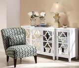 Reflections Mirrored Three piece Cabinet Set, 3 PIECE SET, WHITE