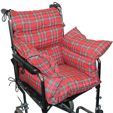 Plaid Comfort Cushion Soft Wheelchair Accessory Helps Prevent Pressure Sores